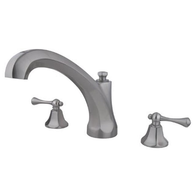 Kingston Brass KS4328BL 8 Inch -18 Inch Widespread Roman Tub Filler - Satin Nickel