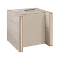 thumbnail image 5 of Steve Silver Garland Modern End Table with One Drawer and Glass Top, Washed Parchment, 5 of 5