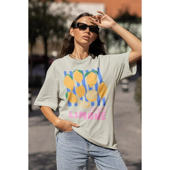 Lemon Shirt Art Graphic Summer Foodie Tee Fruits Tshirt Limoncello Vibes T-Shirt Retro Lemon Graphic Tee Italian Summer Shirt Unisex Shirt