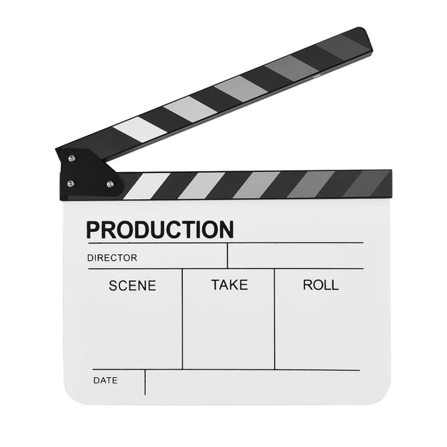 Acrylic Clapperboard Film Clapboard Movie Director's Slate Cut Action Scene Clapper Board Film Slate Dry Erase