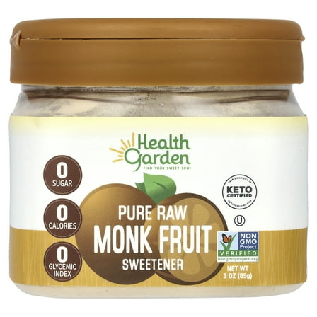 Health Garden Pure Raw Monk Fruit Sweetener, 3 oz (85 g)