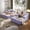 Purple, variant on JIE LISHUN Double Chaise Lounge Chair Indoor,97 Inch Oversized Corduroy Boneless Sofa Bed (Purple)