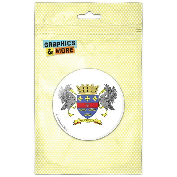 Saint Barthelemy Flag Pinback Button Pin Badge