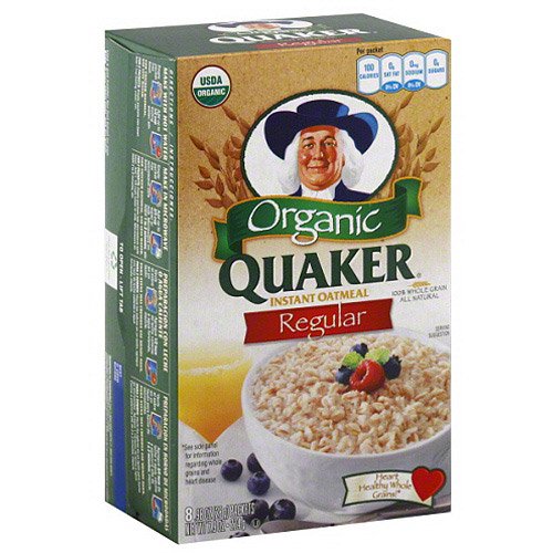 Quaker Organic Regular Instant Oatmeal, 7.9 oz, (Pack of 6) Walmart