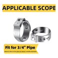 thumbnail image 2 of 60PCS 3/4 Inch PEX Clamps, Stainless Steel Single Ear Hose Clamps, 2 of 5