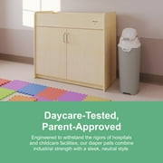Foundations Tall Diaper Pail, Gray, 2-Pack