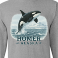 thumbnail image 4 of Inktastic Homer Alaska Whale Long Sleeve T-Shirt, 4 of 5
