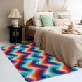 thumbnail image 3 of 3 x 4 Rugs Geometric Area Rug, Abstract Carpet for Living Room Bedroom Psychedelic Wave Patterned Indoor Home Decor, Non Slip Soft & Low Pile Small Washable Rug ZH&178, 3 of 7