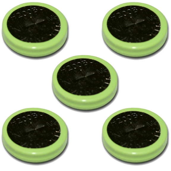 5pcs Coin Cell Rechargeable Battery 200mAh NiMH 1.2V