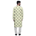 thumbnail image 3 of Atasi Mandarin Collar Printed Long Mens Kurta Pajama Set Boys Casual Wear, 3 of 4