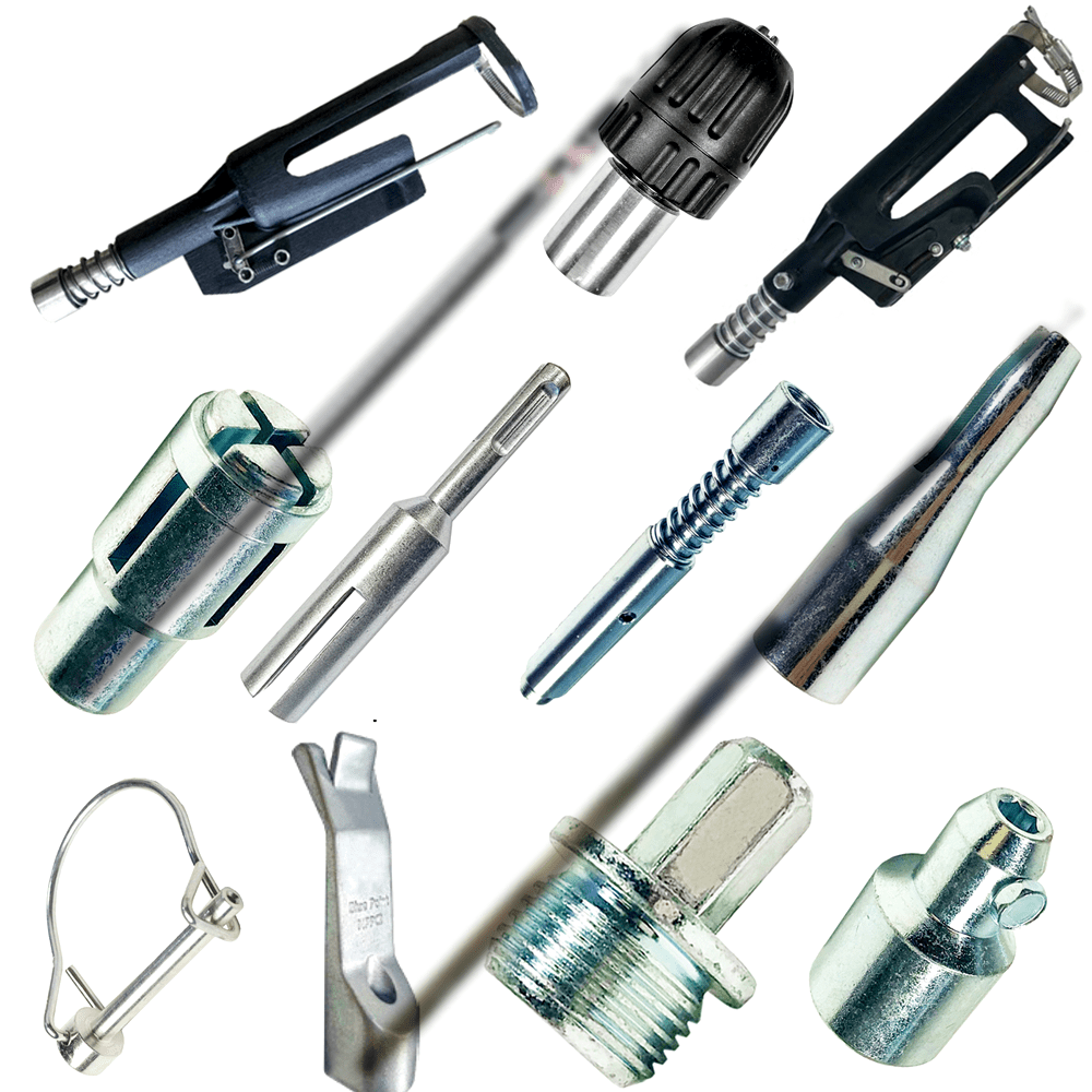 Combo Kit 18 Pieces for Multi-Purpose Multi-Function Multi-Task Telescopic Ceiling Lag-Pole,Installing Overhead Eye Lag Screws Purlin Clip J-Hooks Threaded Pencil Rods Duct Straps Electrical Drops