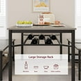thumbnail image 6 of GAOMON Dining Table Set for 4, 47.2" Rectangular Kitchen Table with 2 Chairs & Storage Bench, Space-Saving Dining Set for Small Spaces & Apartments, 6 of 8