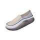 thumbnail image 2 of Zapatos casuales para mujer, elegantes zapatillas de plataforma suave con suela gruesa para caminar. Caqui, 2 of 9