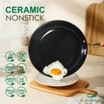 thumbnail image 5 of Chef Power 3 Pcs Non-Stick Ceramic Pots and Pans Set, with Stainless Steel Light Gold Handles, Stone Black, Dishwasher and Oven Safe, 5 of 5