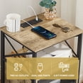 thumbnail image 4 of VECELO Set of 2 Nightstand with Charging Station & 2 Flip Drawers, Sofa Side End Table for Bedroom, Living Room, 2 USB Ports & 2 Power Outlet, Gray, 4 of 8