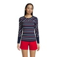thumbnail image 3 of Lands' End Women's Petite Crew Neck Long Sleeve Rash Guard UPF 50 Swim Tee, 3 of 3