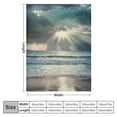 thumbnail image 4 of Pratyus Beach Waves Sunbeam Flannel Soft Throw Blanket for All Seasons - Multi-Functional Bed Cover, Wall Decoration - Perfect Gift for All Occasions 40x50in, 4 of 6