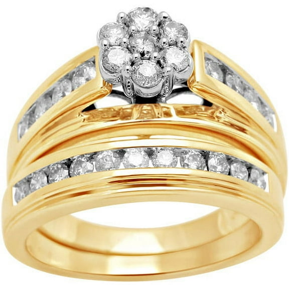 1 Carat T.W. Diamond 10kt Yellow Gold Bridal Set