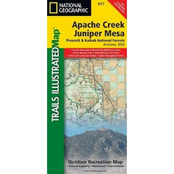 Apache Creek & Juniper Mesa Zones Sauvages, Prescott & Kaibab National Forêts: Sentiers Illustrés Autres Zones Rec.