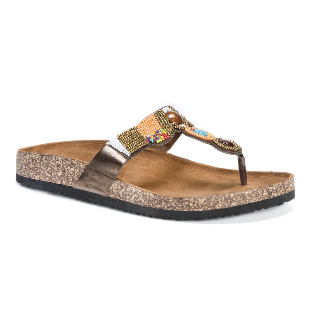 muk luks leopard sandals