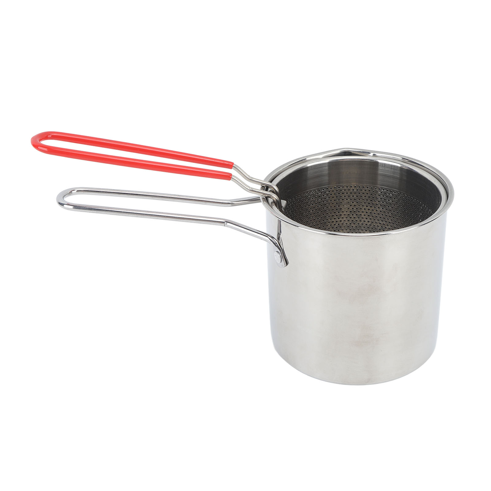 Mini Friteuse En Acier Inoxydable 304 - Avec Panier Et Poignée - Pour Frites, Ailes De Poulet, Beignets
