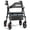 Black, variant on HOMLAND Foldable Rollator Walker with Memory Foam Seat for Seniors, 350 lb. Capacity Heavy-Duty Mobility Walker, 8'' Big Wheels, Red