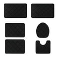 thumbnail image 2 of Fwttom Foam Bath Mat 6 Set Whole Room Bathroom Rugs for 6 PCS Toilet Mats Universal Soft Comfortable Water Absorption Non Slip Thick Machine Washable Easy Dry, 2 of 8