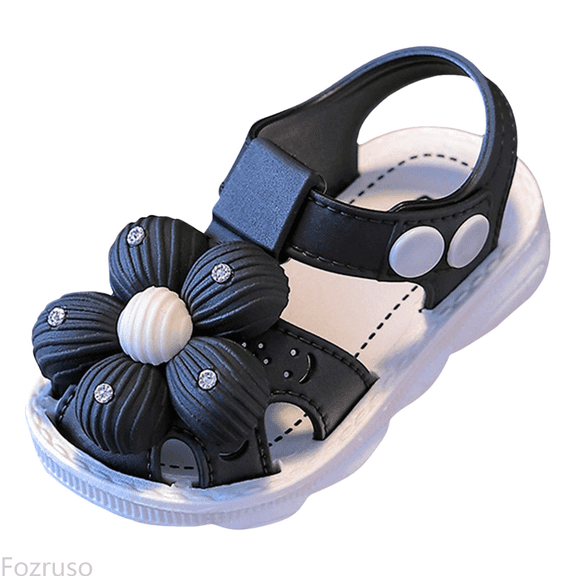 Fozruso Kids Shoes Comfortable Soft Sole Sandals Fashionable Flower Beach Seaside Bow Sandals,Warm Slippers Sizes 3.5 Toddler(0-3 Months)