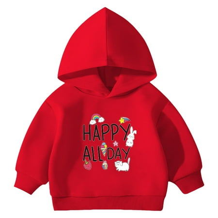 yocbz Toddler Boys Hoodies Excavator Sweatshirt Baby Boys Jacket Hoodie Top Kids Coat Winter Long Sleeve Hooded Shirts Red 7-8 Years