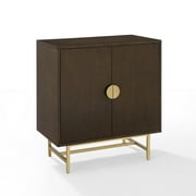 Crosley Furniture Blair Modern Wood Bar Cabinet in Dark Brown/Gold