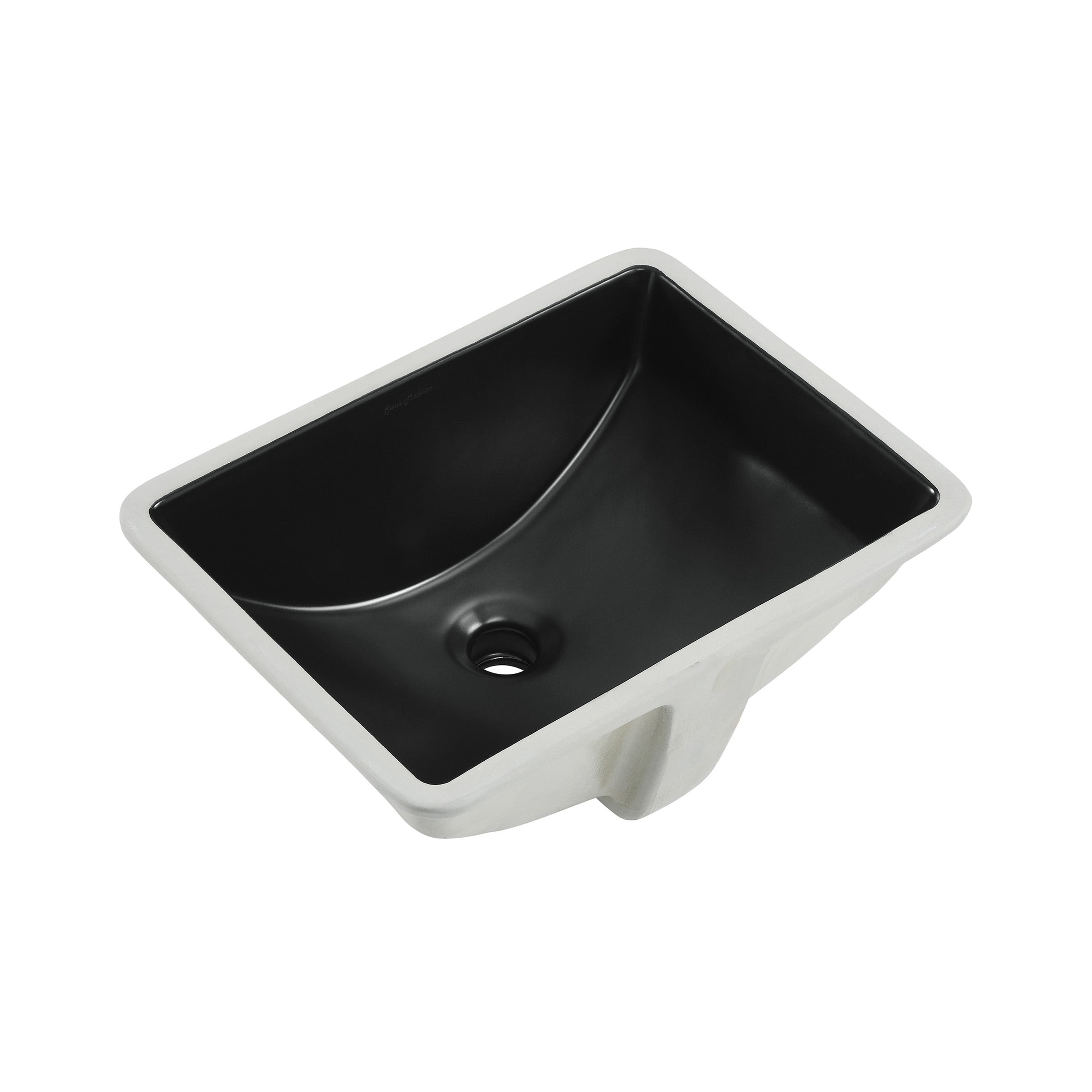 Nantes 18.5" Rectangle Undermount Bathroom Sink in Matte Black