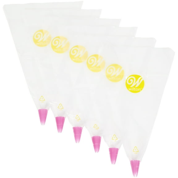 Wilton All-in-One Disposable Decorating Bags with Tips, 6-Count