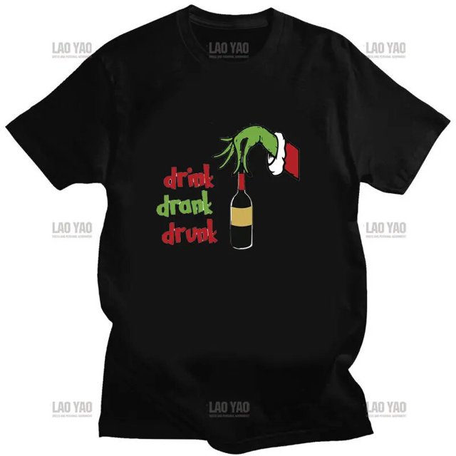 Camiseta divertida de Feliz Navidad, Top Unisex de cómo el Grinch robó la fiesta navideña, camiseta creativa Harajuku de moda