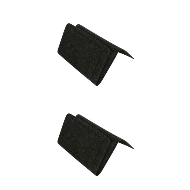 Bewildely Bolsa de almacenamiento, bolsas nórdicas, soporte para saco de teléfono móvil, organizador, accesorio de limpieza del hogar para Gris oscuro Pequeño 2piezas
