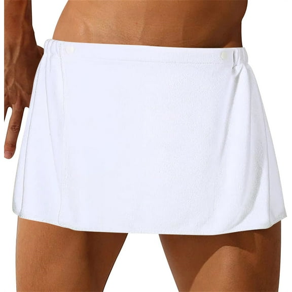 Triani 1Pcs Men's Towel Wrap Swimming Beach Towel Soft Towel Blanket Bathroom Pool Beach Spa Bathing Shower Cover Up Wrap(30*140cm, White)