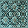 thumbnail image 1 of Ahgly Company Indoor Square Persian Light Blue Traditional Area Rugs, 5' Square, 1 of 4