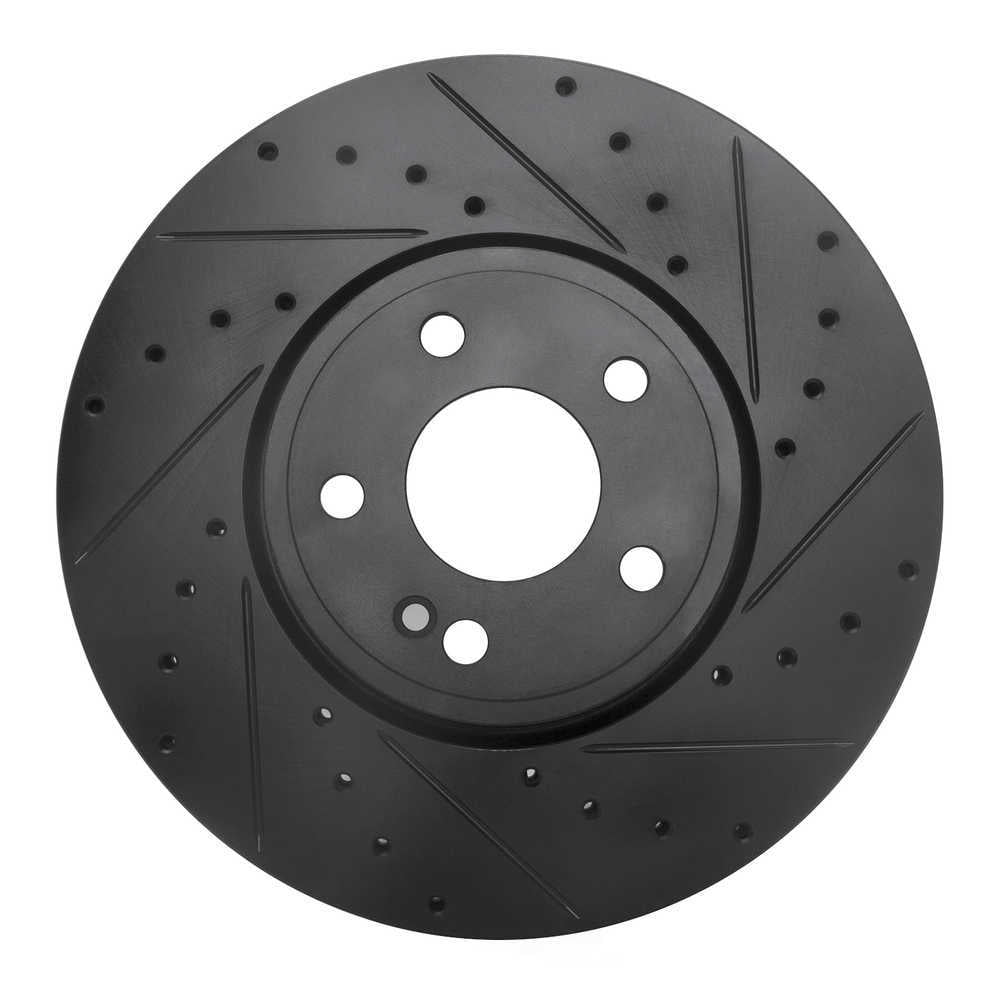 Dynamic Friction Company 633-63186R DFC Brake Rotor - Drilled And Slotted - Black