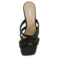 thumbnail image 5 of Soda Shoes Women Stiletto High Heeled Sandal Braided Multi Strap Square Open Toe KELLAN-S Black 11, 5 of 5