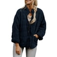thumbnail image 1 of ITFABS Women Stand Collar Long Sleeve Solid Color Full Zip Quilted Jackets, 1 of 6