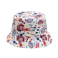 thumbnail image 2 of Sun Bucket Hats for Women Men Wide Brim Upf 50+ Fishing & Beach Hats Bucket Hats Male's and Female's Casual Fisherman's Hat 3D Printed Pattern Tie Dye Double Basin Hat Outdoor Visor, 2 of 3