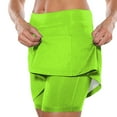 thumbnail image 2 of XIAONU Womens Skirts Elastic Solid Color Yoga Skirt Sports High Waisted Casual Fake Two-Piece Set With Pocketed, 2 of 6