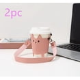 thumbnail image 1 of (Taza no incluida) Bonita y bonita funda for termo, funda for tetera cruzada portátil con osito de peluche, 1 of 2