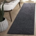 thumbnail image 2 of SAFAVIEH Rumi Blaire Solid Polyester Shag Runner Rug, Charcoal, 2'2" x 8', 2 of 7