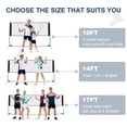 thumbnail image 3 of edx Portable Badminton Net Set - 10FT Adjustable Height for Outdoor & Indoor Use, Includes Carry Bag, Easy Setup No Tools Needed, Blue-Black, 3 of 9