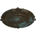 thumbnail image 3 of 53 1/2"OD x 3 1/2"P Attica Acanthus Leaf Ceiling Medallion (Fits Canopies up to 4 5/8"), Hand-Painted Bronze Blue Patina, 3 of 5