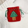 thumbnail image 3 of RKSTN Knitted Drawstring Pouch Christmas Day Apples Bag Sweet Handiwork Knitting Bag Weaver Wool Crochet Drawstring Bag Mini Storage Pocket, 3 of 5
