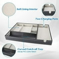 thumbnail image 3 of ProCase Valet Tray for Men, Nightstand Organizer EDC Dump Catchall Trays with Phone Charging Station, Dresser Top Entryway Faux Leather Storage Box for Key Wallet Watch Sunglasses -Black, 3 of 8
