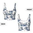 thumbnail image 5 of Picia Vintage Floral 1 Sports Bra for Women,Padded Strappy Sports Bras Medium Support Yoga Bra with Removable Cups,Running Yoga Bra-Small, 5 of 9