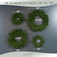 thumbnail image 2 of 24" Real Touch Norfolk Pine Wreath - Christmas Wreath for Front Door, Faux Cedar - Green - by Guvpev, 2 of 6