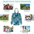 thumbnail image 5 of Lsque snow board blue Patten Youth Hoodie Sweatshirt Pullover with Kangaroo Pocket Boys and Girls Hoodie Warm Hoodie for Kids-X-Large, 5 of 6